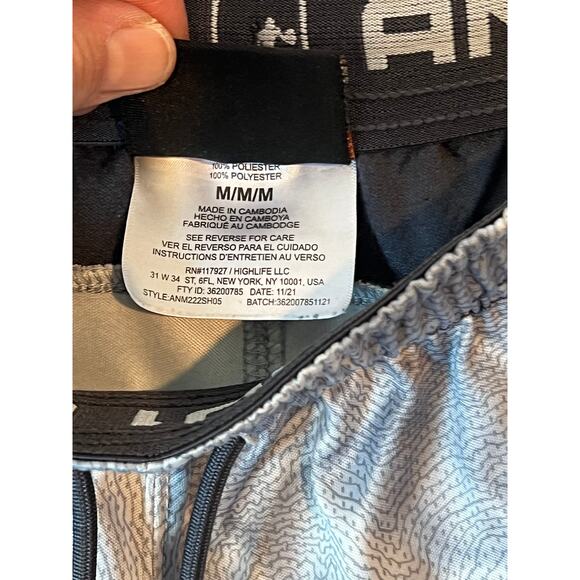 And 1 Gray Silver and Black Athletic Shorts Mens M - Picture 4 of 4